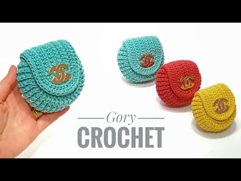 كروشيه محفظه صغيره من بواقي الخيوط / crochet Wallet