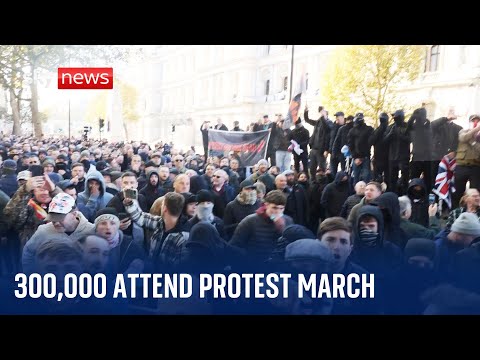 300,000 people march in anti-war protest march | Israel-Hamas war