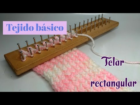 Tejido b&aacute;sico en telar rectangular | Punto cruzado- principiantes