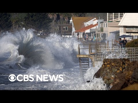 Massive waves pound California coastline, flooding streets