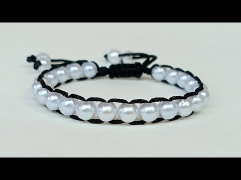 Diy macrame bracelet || How to make beaded macrame bracelet || Macrame bracelet tutorial