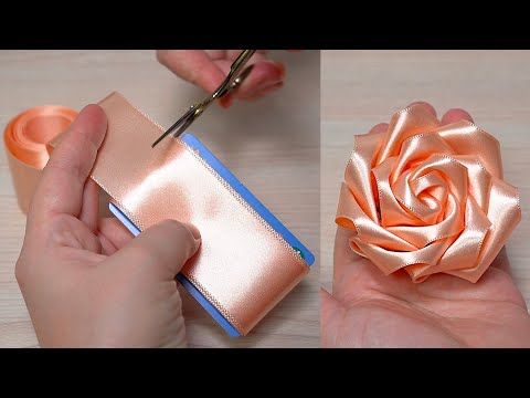 Super Easy!! Flower Making Ideas with Card | how to make a ribbon flower #35