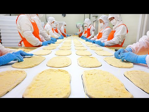 a pizza dough factory that produces 10,000 pcs a day ! / Korean street food