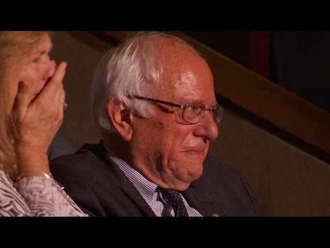 Bernie Sanders fights back tears during brother's emotional speech about their parents