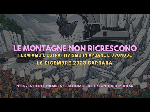 Antonio Montani Presidente Generale del CAI interviene il 16 dicembre a Carrara