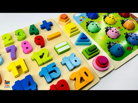 Best Learn Shapes, Numbers &amp; Counting 1 to 20 | Preschool Toddler Learning Toy Video