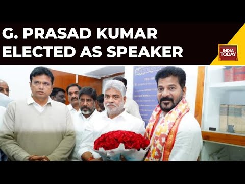 Congress Leader Gaddam Prasad Kumar Unanimously Elected As Speaker Of Telangana Assembly