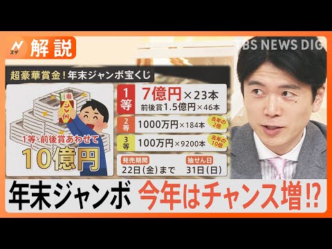 「3年でほぼ全額失った」高額当せん者の現実&hellip;年末ジャンボ1等当せんの確率2000万分の1【Nスタ解説】｜TBS&nbsp;NEWS&nbsp;DIG