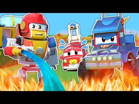 🔥NO! Babies Are Missing! Hurry ROBOT Firetruck and Super Monster Truck! 🚒| Safety Cartoon