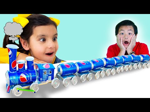 Ellie &amp; Alex Recycled Can Train Adventure | Fun &amp; Eco-Friendly Playtime