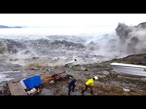 GREENLAND TSUNAMI: Fishermen Run For Their Lives - Camera 3