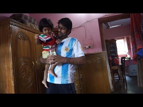 My little baby saradha`s reaction when her father go out home | baby reaction video