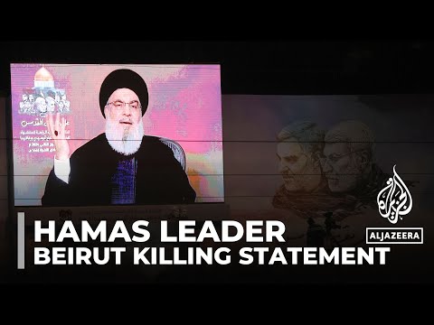 Hamas leader killing in Beirut Hezbollah chief calls it 'Israeli aggression'