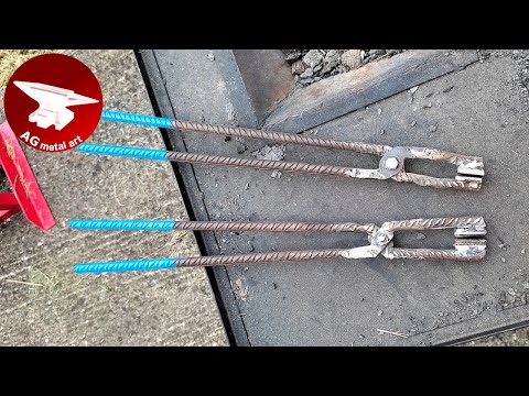 Blacksmith Tongs from Rebar - without Forging - Step by Step