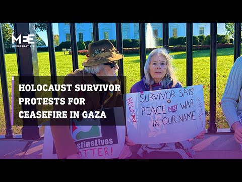 87-year-old Holocaust survivor Marione Ingram explains why she protests for ceasefire in Gaza