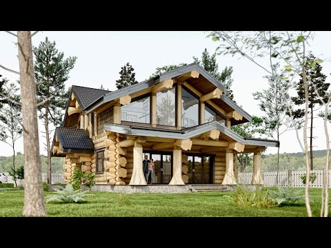 We built an amazing wooden house. Step by step construction process