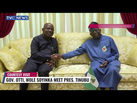 Wole Soyinka, Governor Otti Visit President Tinubu At Presidential Villa