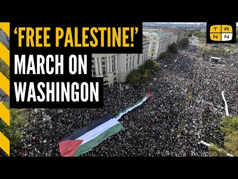 BREAKING: Over 100,000 march on Washington DC for a free Palestine, demanding ceasefire