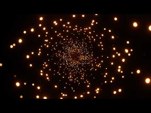 VJ Loop Golden Bokeh Particle Tunnel Abstract Background Video Pattern 4k Screensaver