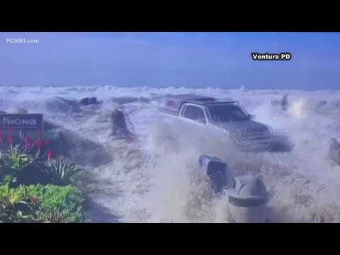 Massive rogue wave slams into California beachgoers, multiple hospitalized