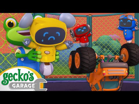 Max Monster Truck's Trampoline Tragedy | Gecko's Garage | Trucks For Children | Cartoons For Kids