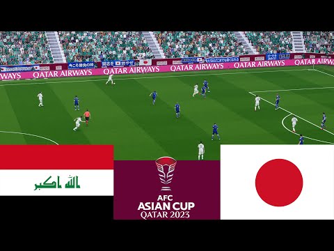 العراق 2 vs 1 اليابان. AFC 2024 Full Match - محاكاة ألعاب الفيديو pes 2021