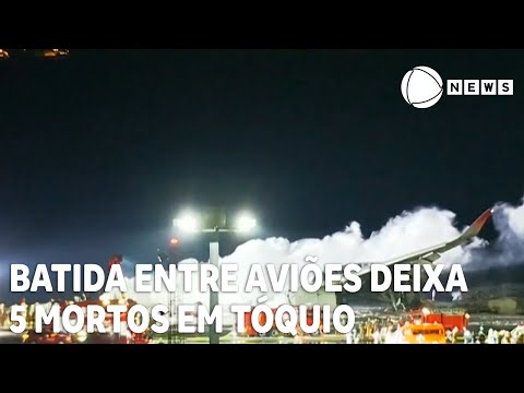 Batida entre avi&otilde;es deixa cinco mortos em T&oacute;quio