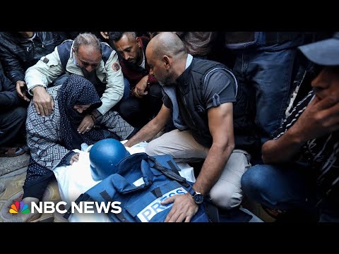 Mourners hold funeral held for Al Jazeera cameraman killed in Gaza