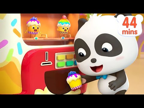 What's in the Cake Vending Machine??|  Learn Colors &amp;amp; Fruits | Kids Songs | Cartoons | BabyBus