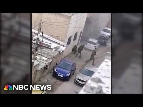 Cellphone video captures gunfire during Israeli 'counterterrorist' operation in the West Bank