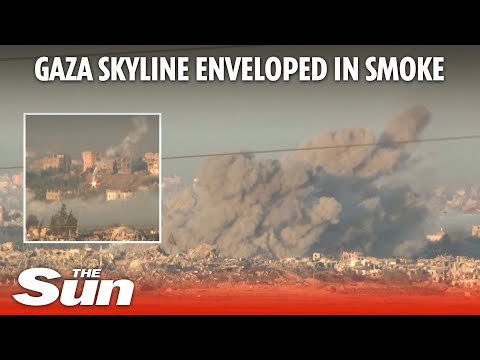 Israel Hamas war: Gaza skyline shrouded in thick smoke plumes