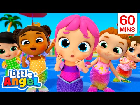 Jill's Mermaid Song | Little Angel | Best Animal Videos for Kids | Kids Songs and Nursery Rhymes