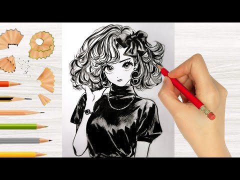 How To Draw a girl | Cute Anime Girl Drawing |Anime Drawing characters