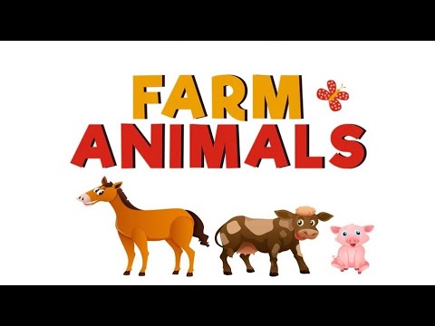 Farm Animals - Flash cards 🐷🐮🐎🐄🐂🐑