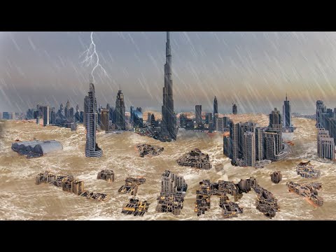 Dubai is Sinking! Crazy Flooding and Thunderstorm hit UAE, Dubai International Airport flooded