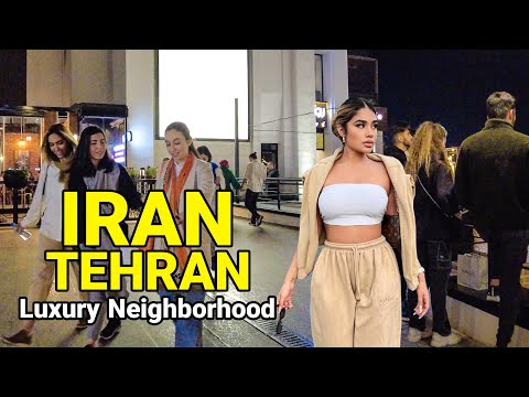 Luxury Neighborhood of IRAN 🇮🇷 TEHRAN 2023 Night Walk Vlog ایران