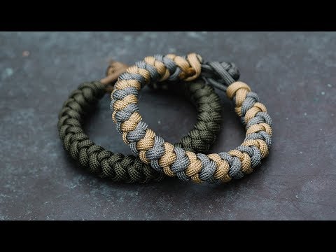 4 Strand Round Braid Knot and Loop Paracord Bracelet Tutorial