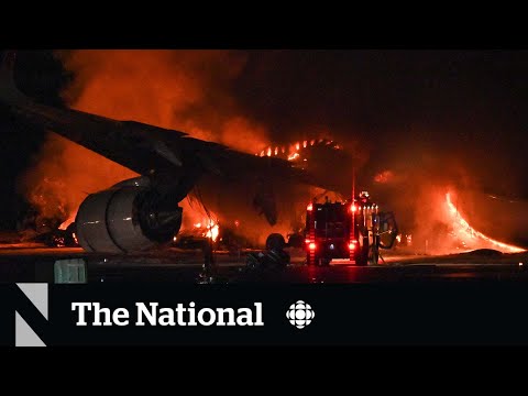 Japan Airlines jet catches fire after Tokyo runway collision