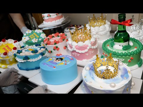 doubles the speciality! amazing korean famous cake videos collection top4 - korean street food