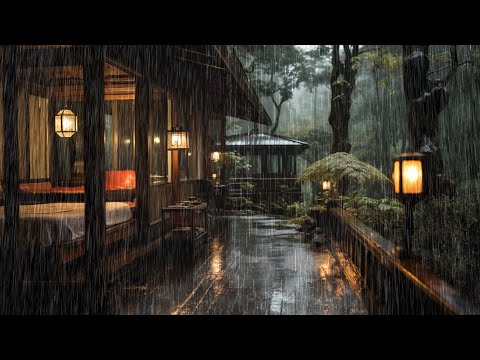 Rain in the forest small house - Rain sound for Sleep, Relax, Meditate, Study, Work, ASMR