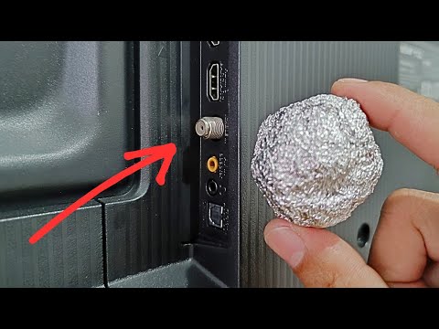 🔥 Insert aluminum foil into TV and watch all channels in the world! Full HD