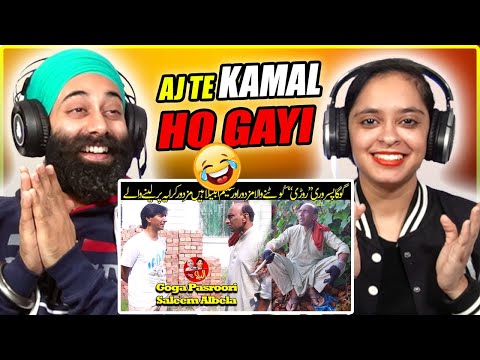 Indian Reaction on Goga Pasroori as a MAZDOOR and Saleem Albela as a Customer funny video