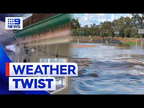 Parts of Queensland drenched with rainfall | 9 News Australia