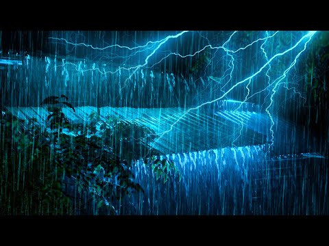 Beat Insomnia to Deep Sleep with Torrential Rain &amp; Powerful Thunder Sounds at Night | Rain for Sleep