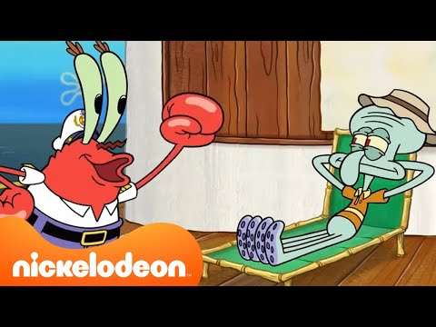 Bob Esponja | Lula Molusco Quebra Os Ossos! | Epis&oacute;dios e Momentos Mais Engra&ccedil;ados | Nickelodeon