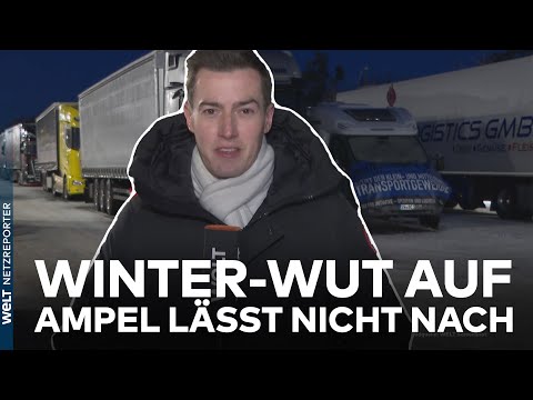 WINTER-WUT IN DEUTSCHLAND: Nach den Bauern zieht es die Brummifahrer vor das Brandenburger Tor