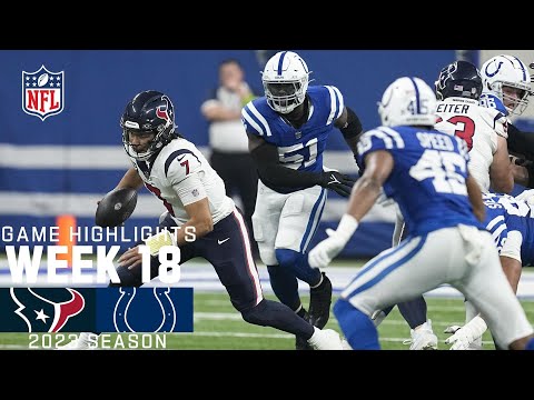 Houston Texans vs. Indianapolis Colts | 2023 Week 18 Game Highlights