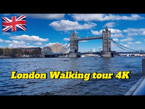 LONDON walking tour in summer ! 4K UHD