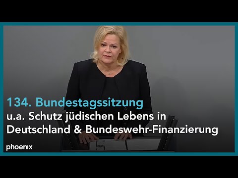 134. Sitzung des Deutschen Bundestags u.a. zum Schutz j&uuml;dischen Lebens in Deutschland