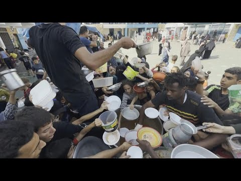 Gaza: humanitarian aid cooked and distributed at a school in Rafah | AFP